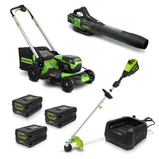 60V – The Ultimate Greenworks Start Up Kit - with FREE Chainsaw